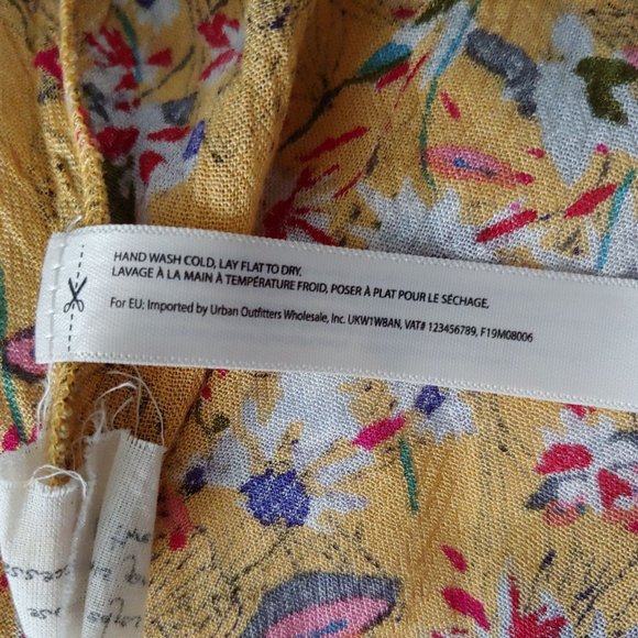 Free People One Yellow/Red/Green Sleeveless Tiered Ruffle Dress XS - Picture 15 of 16